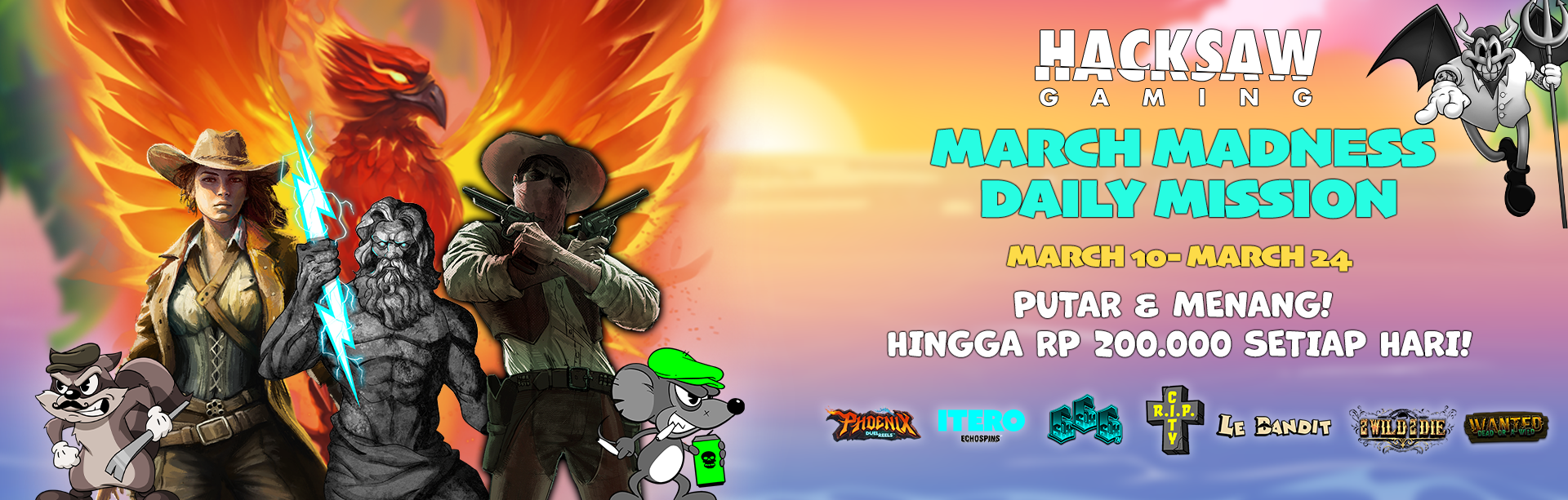 Banner permainan Live Casino dengan dealer asli di GARUDA999